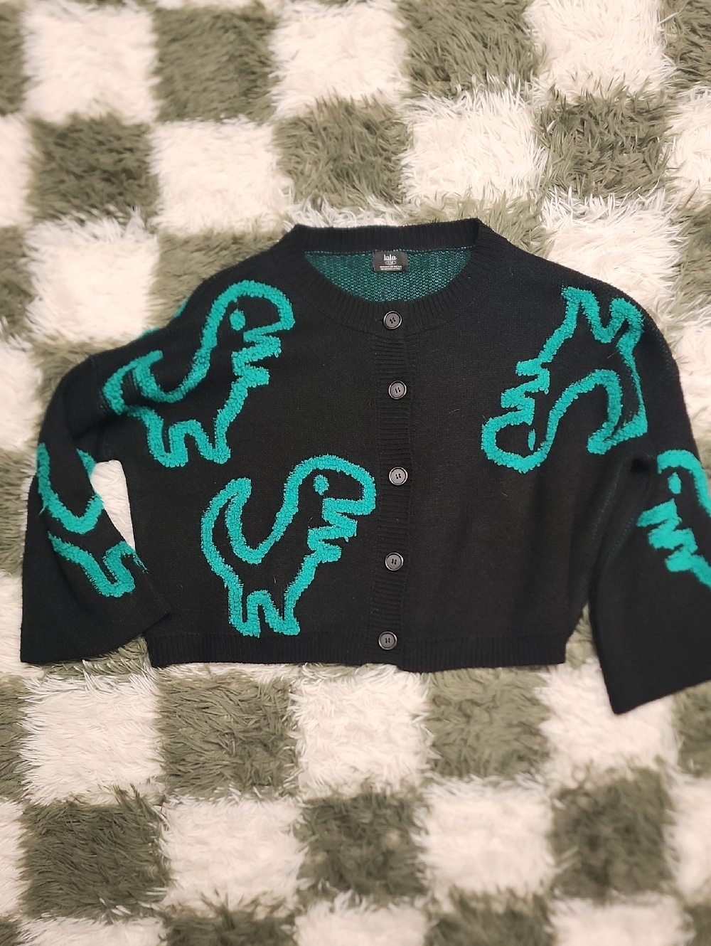 Dressed In Lala Cropped Dino Sweater